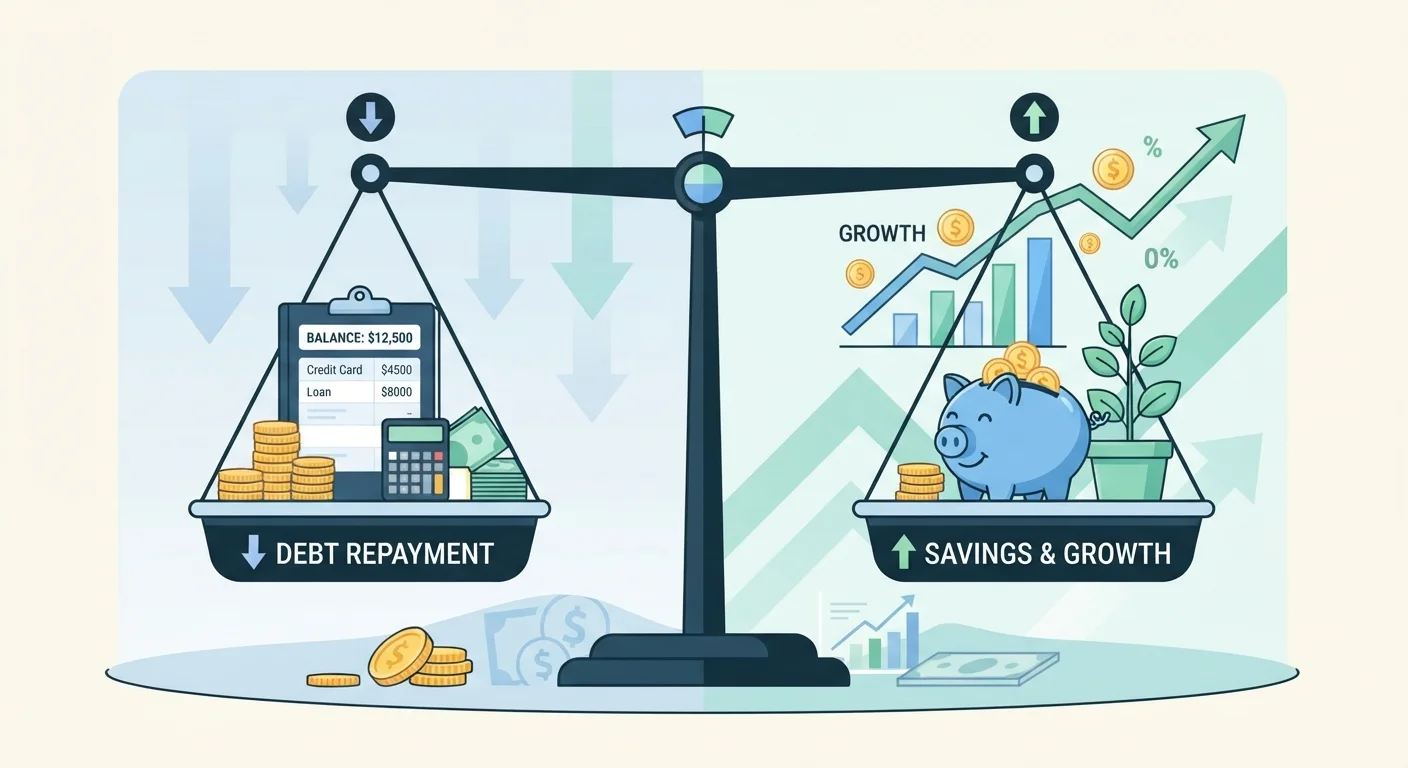 Paying Off Debt vs. Building Savings at the Same Time